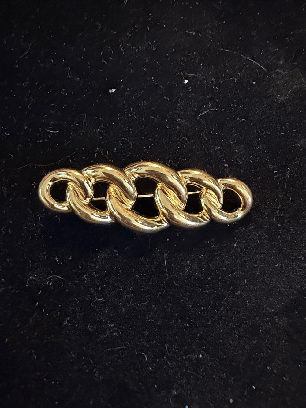 Monet Gold Chain Link Brooch - Women's Accessory